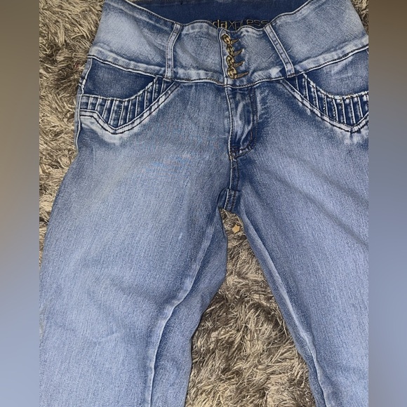 Women’s MX JEANS Levanta Cola High Rise Blue Skinny Jeans Size 28 - Picture 6 of 11